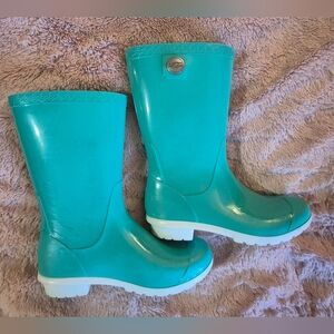 Womens UGG Sienna Rain Boots in HTF Teal Size 5 US